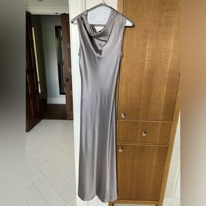 Silver/grey Kura dress from Veronica Beard.